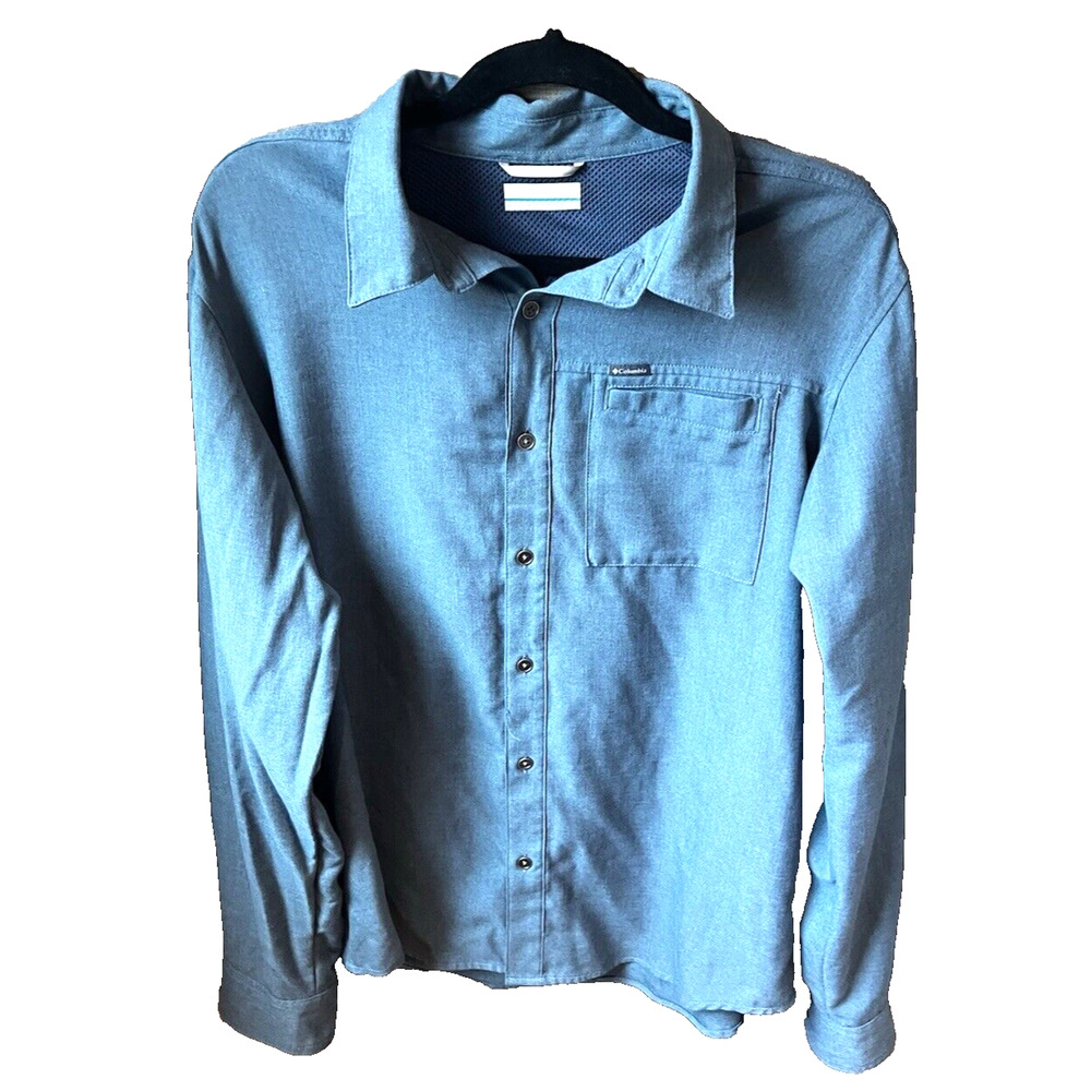 Columbia PFG Shirt Mens M Omni-Shade Tamiami Mesh Vented Fishing Outdoors